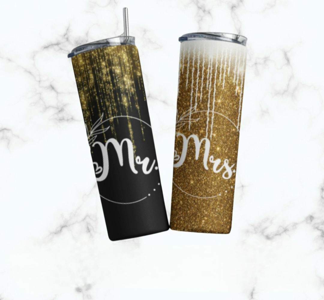 Mrs. Mr. Couples 20oz Stainless Steel Tumblers