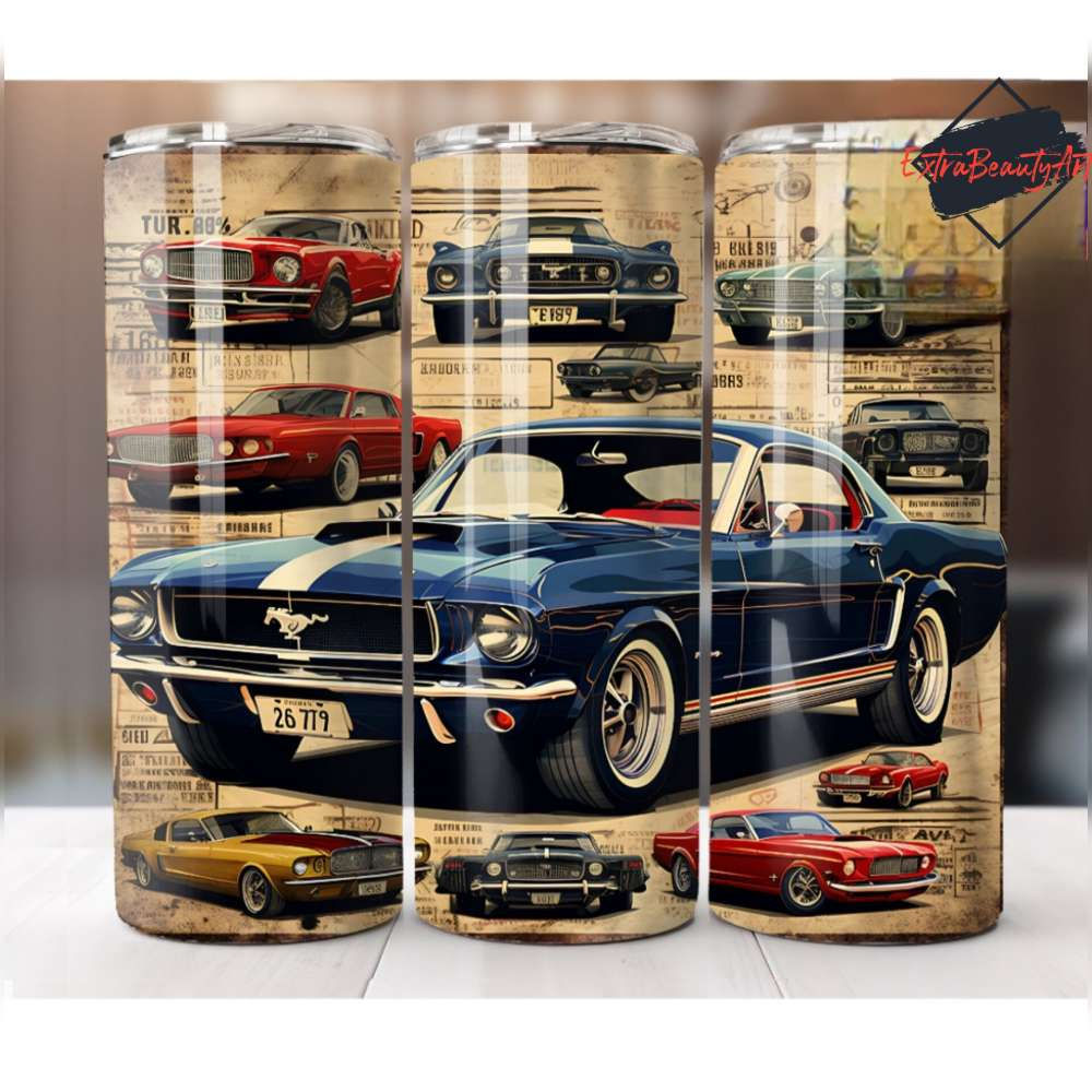 Vintage muscle car 20oz Stainless steel tumbler