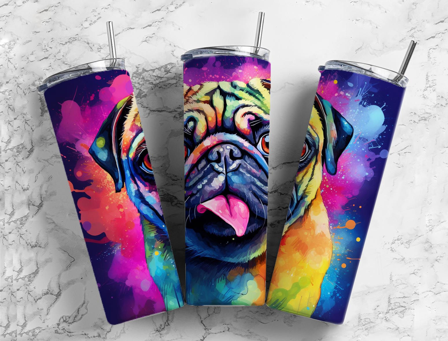 Pug 20oz Stainless Steel Tumbler