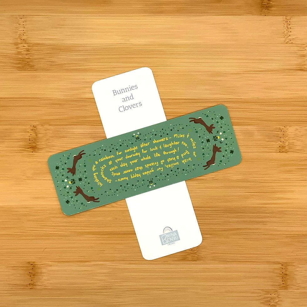 Thumbnail: Bunnies and Clover Bookmark