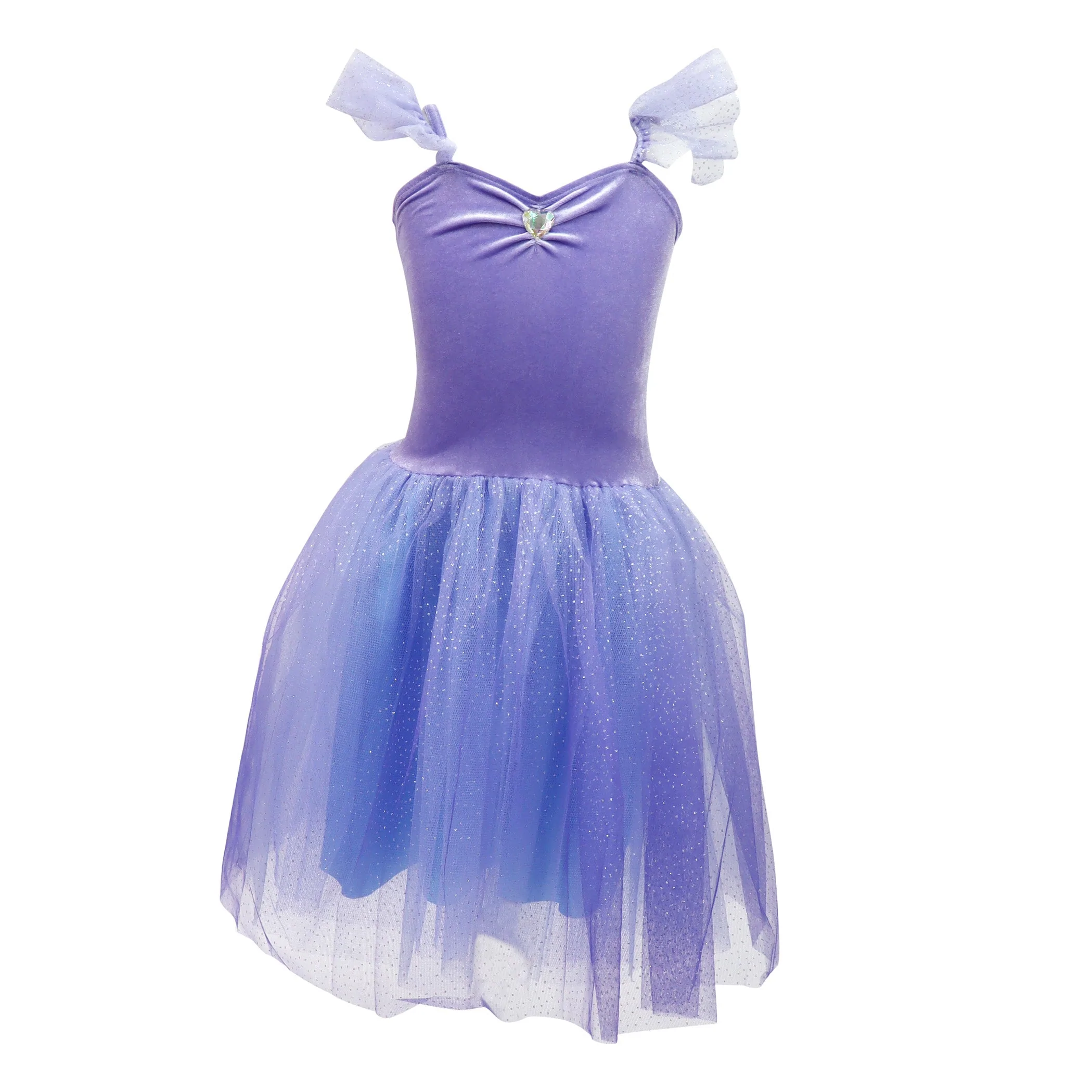 Pink Poppy Princess Violet Velvet Dress with Tulle Skirt