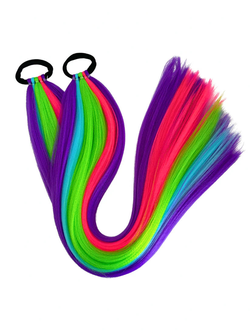 Rainbow neon purple braid set Dance Zone Australia