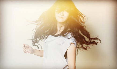 luminescent light woman