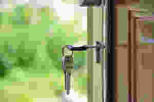Keys in door lock