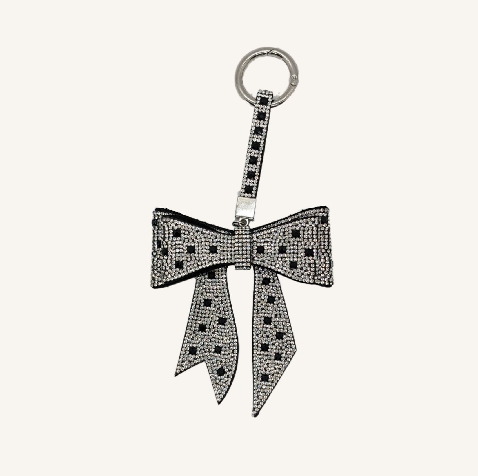 BOW-TIQUE Purse Charm Silver Diamond