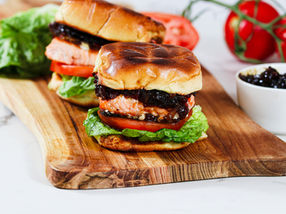 Salmon Sandwich with Bacon Jam