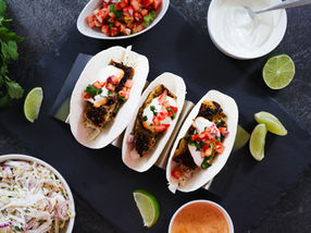 Tommy Bahamas Blackened Fish Tacos