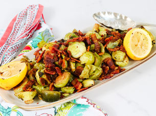 Lemony Brussels Sprouts with Pancetta