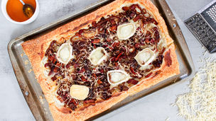 Goat Cheese and Lardon Puff Pastry Pizza