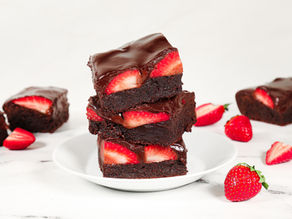 Chocolate Covered Strawberry Brownies