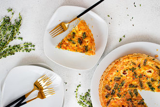 Goat Cheese Asparagus Quiche
