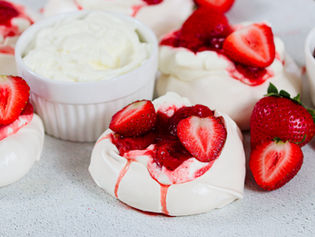 Individual Strawberry Pavlova's