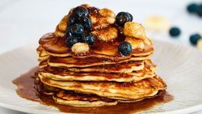 Oat Pancakes with Maple Fruit
