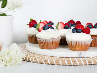 Mixed Berry Vanilla Cupcakes