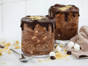 S'mores No-wait Oats with Magic Shell