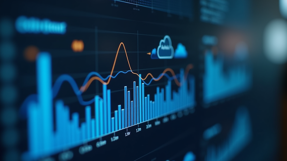 Close-up view of a digital dashboard displaying cloud migration progress