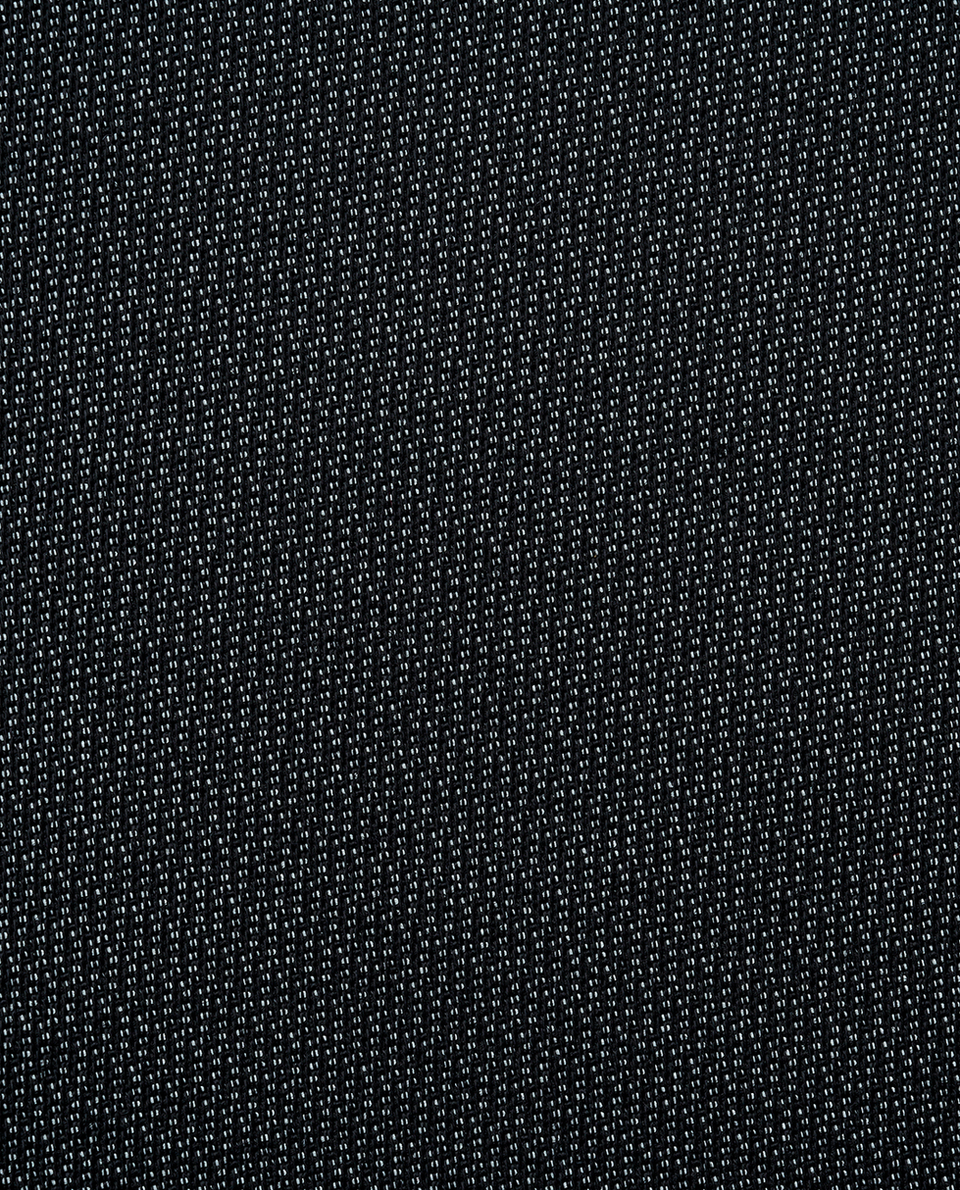 The charcoal shimmer tuxedo fabric close up shot.