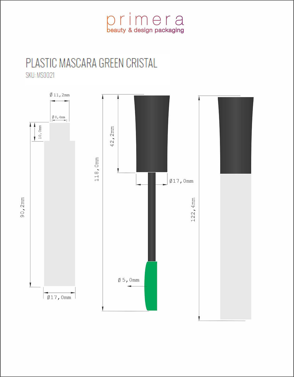 Miniatura: PLASTIC MASCARA GREEN CRISTAL