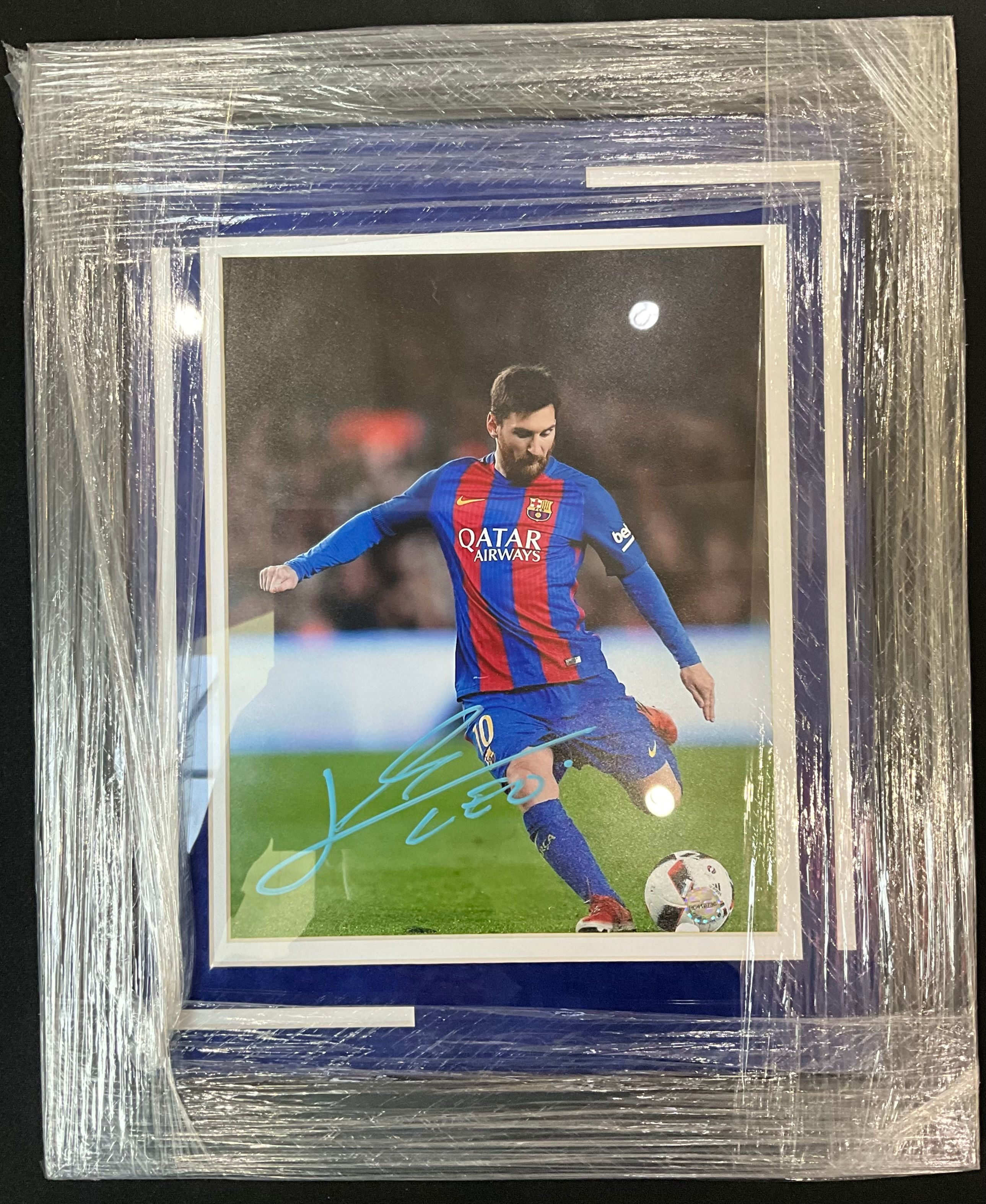 Lionel Messi Autographed Framed Soccer Photo
