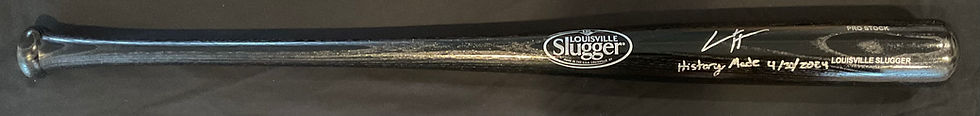 Thumbnail: Grant Hussey Autographed Lousiville Slugger Wood Black Bat w/Inscription