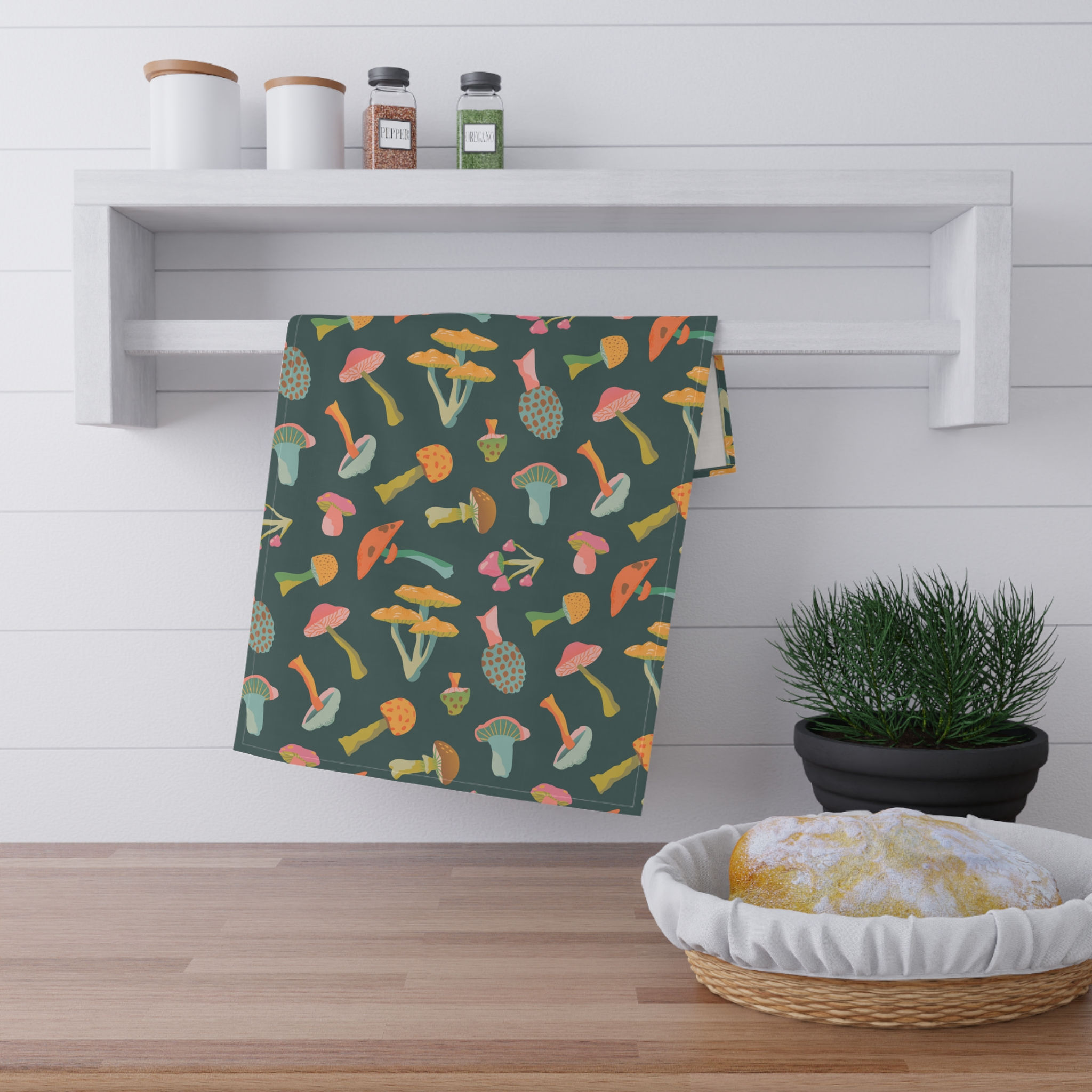 Toadstool Twist Tea Towels (cotton, poly)
