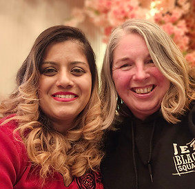 Left: Jenna Pal (Founder Of Dare To Dazzzzle) | Right: Jeanette from Jet Black Squares