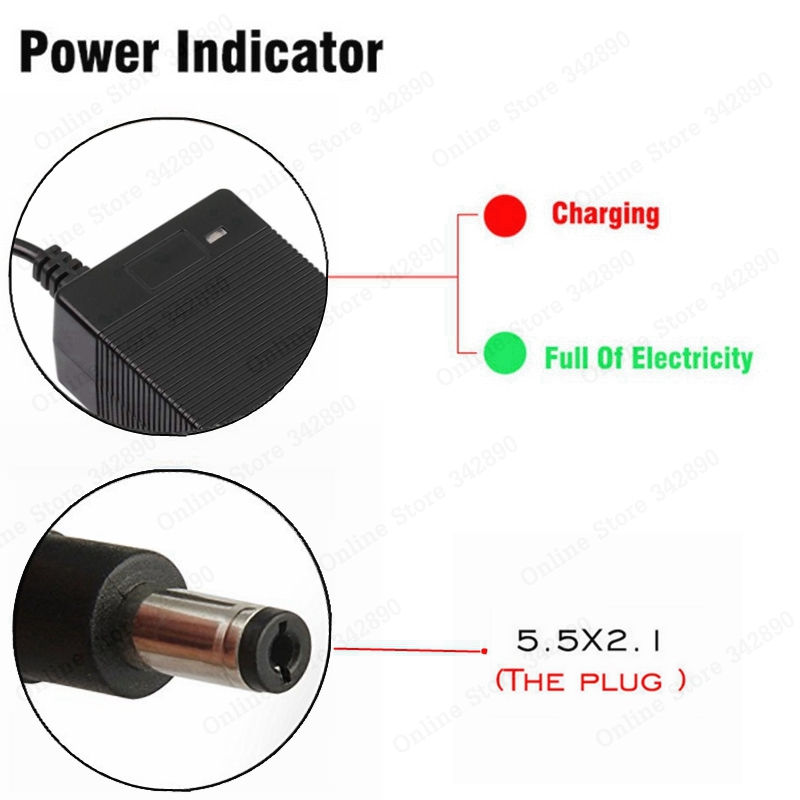 Thumbnail: 36V 2A battery charger Output 42V 2A Charger Input 100-240 VAC Lithium Li-ion Li