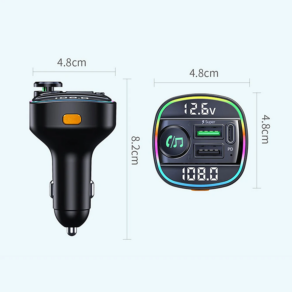 Miniatura: Bluetooth 5.0 Car Wireless FM Transmitter Adapter USB PD Charger AUX Hands-Free