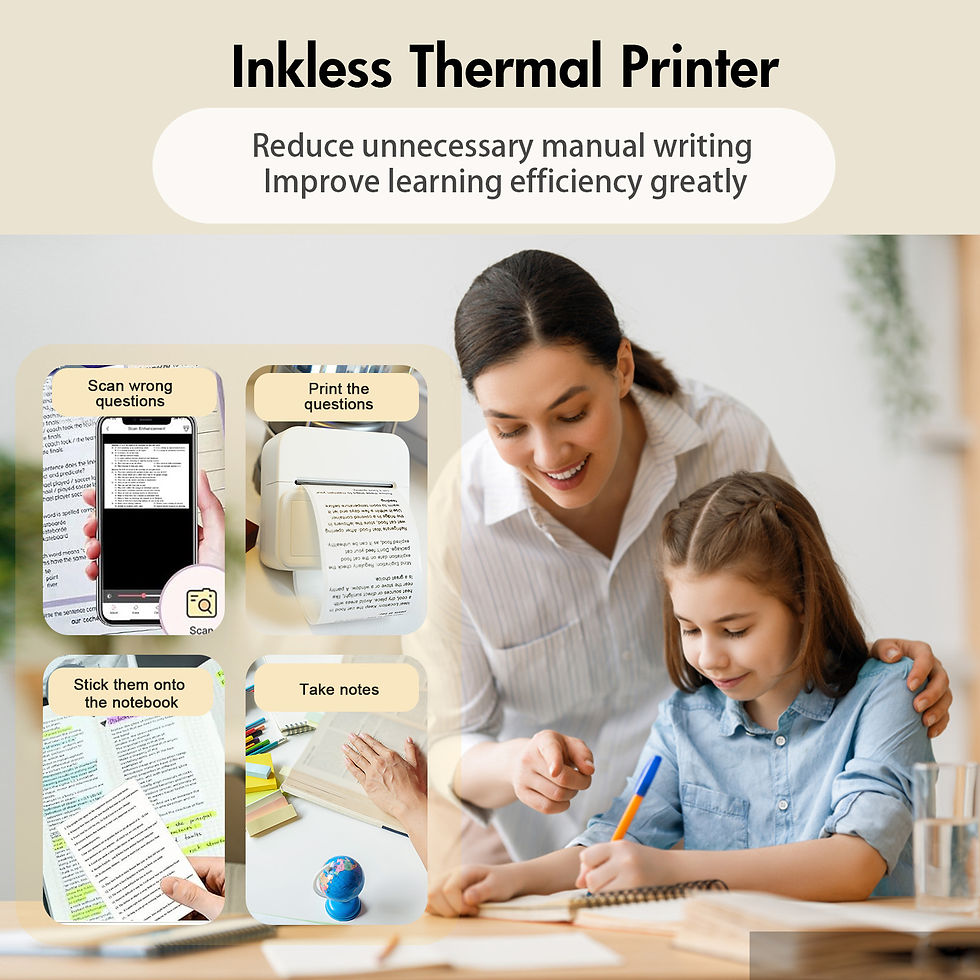 Thumbnail: Mini Label Printer Thermal Maker Portable Wireless Bluetooth Stickers Labeller H
