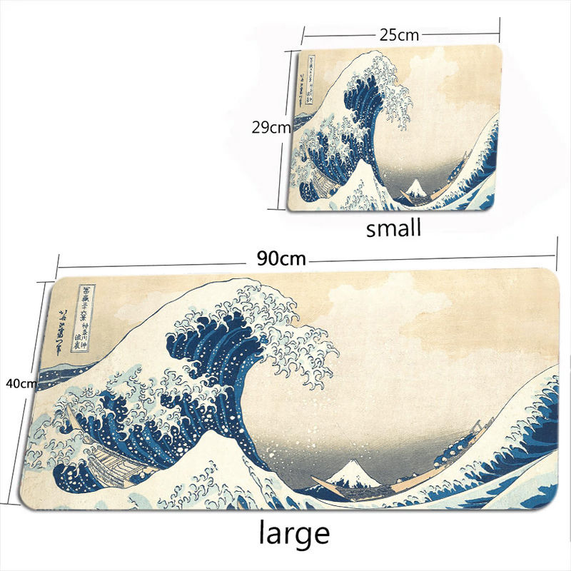 Thumbnail: Art Mouse Pad Japan The Great Wave of Kanagawa Large Gaming Mousepad Gamer Keybo