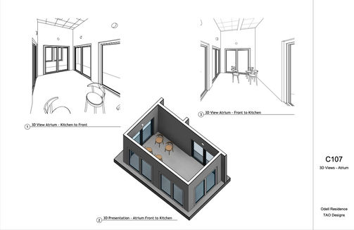 9-1 - Final Drawing Set - 3D Atrium Views - With Skylight-1