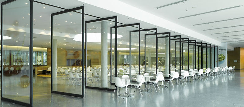 IQ Radiant Glass Floor to Ceiling Pivot Doors