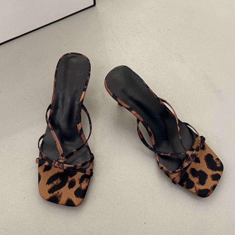 Thumbnail: Elegant Strappy Slip-on Heels 