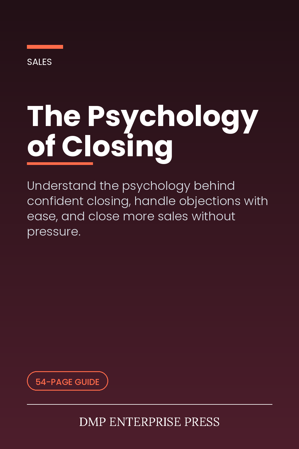 The psychology of the closing.