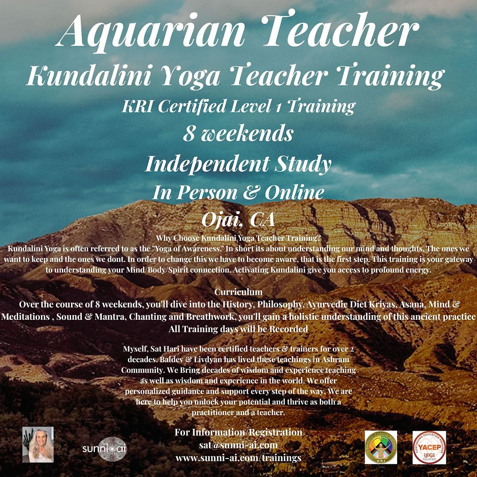 Level 1 Kundalini Yoga Teacher Training