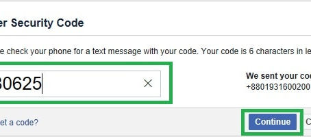 Facebook 6 Digit Confirmation Code Hack