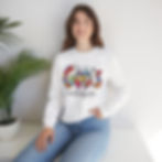 Thumbnail: Crewneck Sweatshirt — "We Are God's Masterpiece" Colorful Faith Graphic