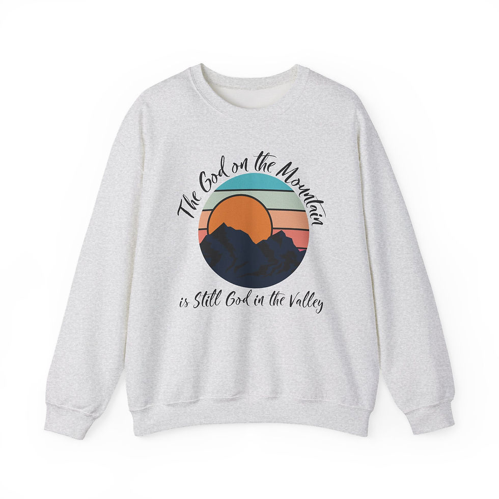 Thumbnail: God on the Mountain Sweatshirt — Faith-Inspired Mountain Crewneck