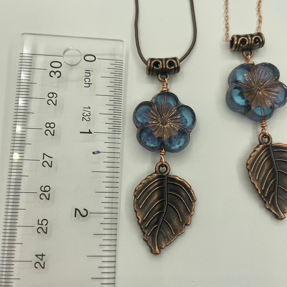 Thumbnail: Vintage Czech Glass Flower Pendant 