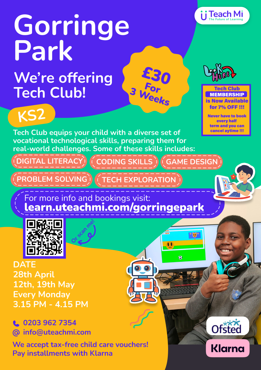 Gorringe Park Primary KS2 Tech Club (Years 3, 4, 5 & 6)
