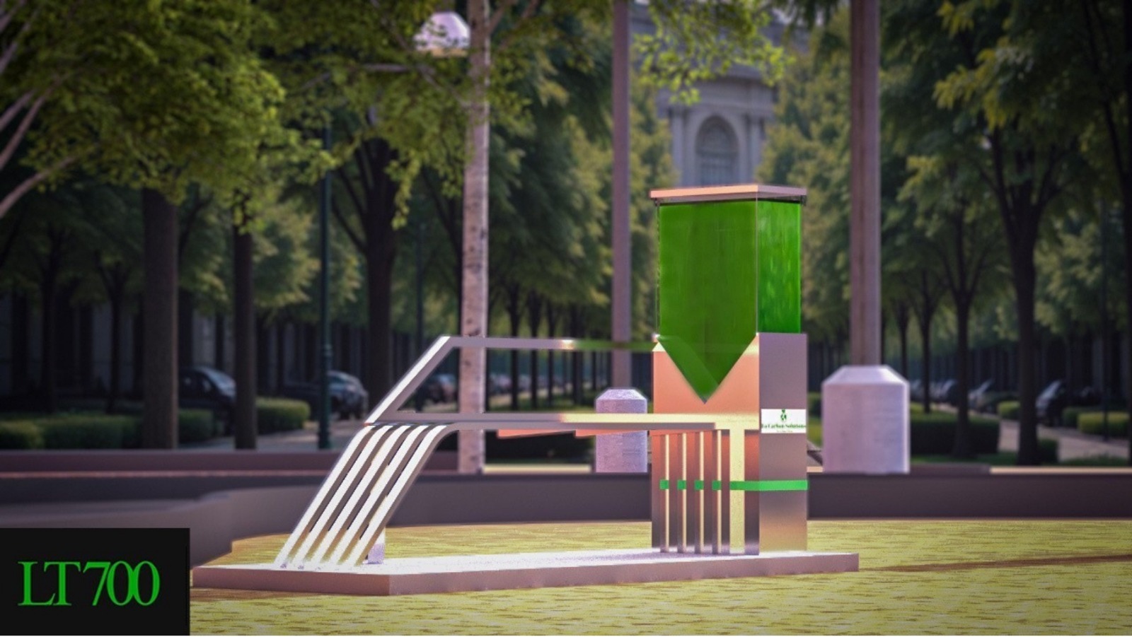 Self Sustained Park Bench
