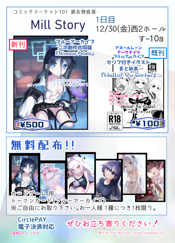 C101(2022冬コミ)初日参加、お品書き紹介!!