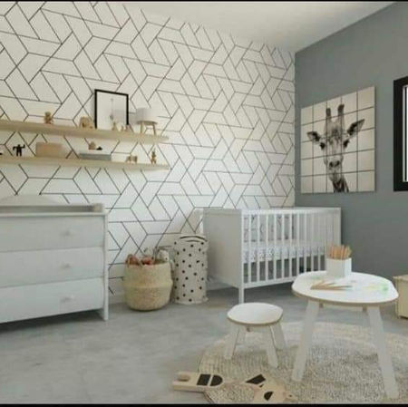 טפט גיאומטרי לחדר תינוק
