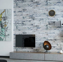 חיפוי קיר דמוי עץ שטוח צבע כחול לבן מספר דגם WD-19