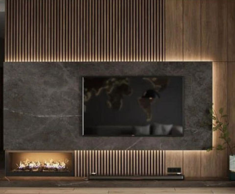 חיפוי קיר בהתאמה אישית לסלון בעיצוב מודרני