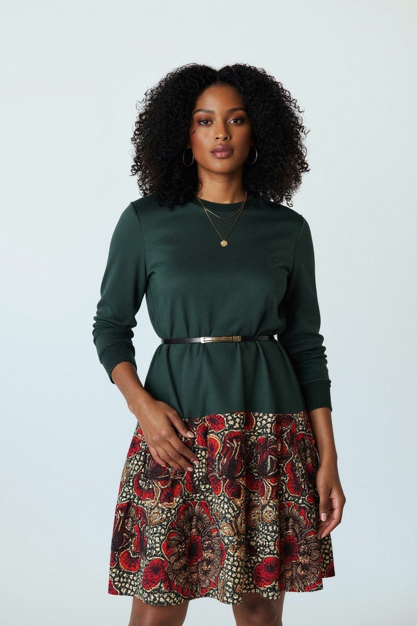 Thumbnail: 350gsm Sweatshirt with Ankara/African Print