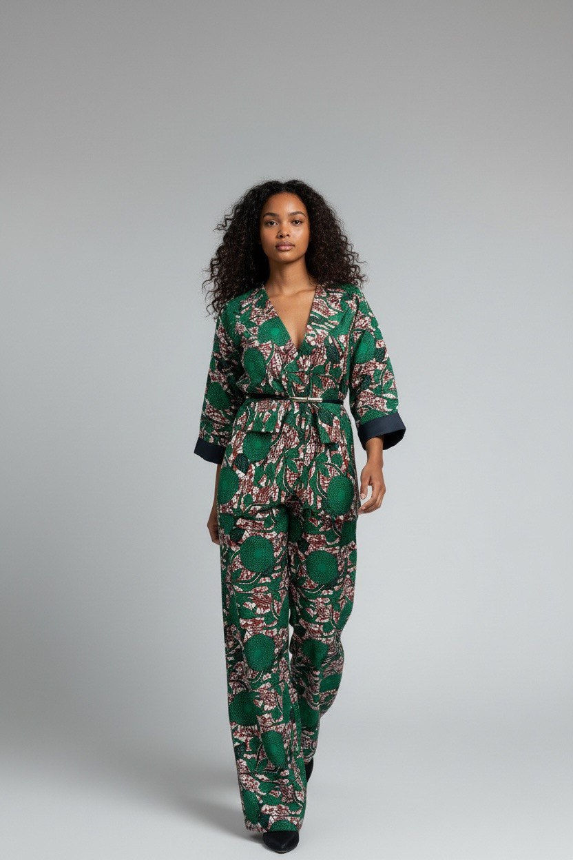 Thumbnail: Emerald Bloom Palazzo Suit