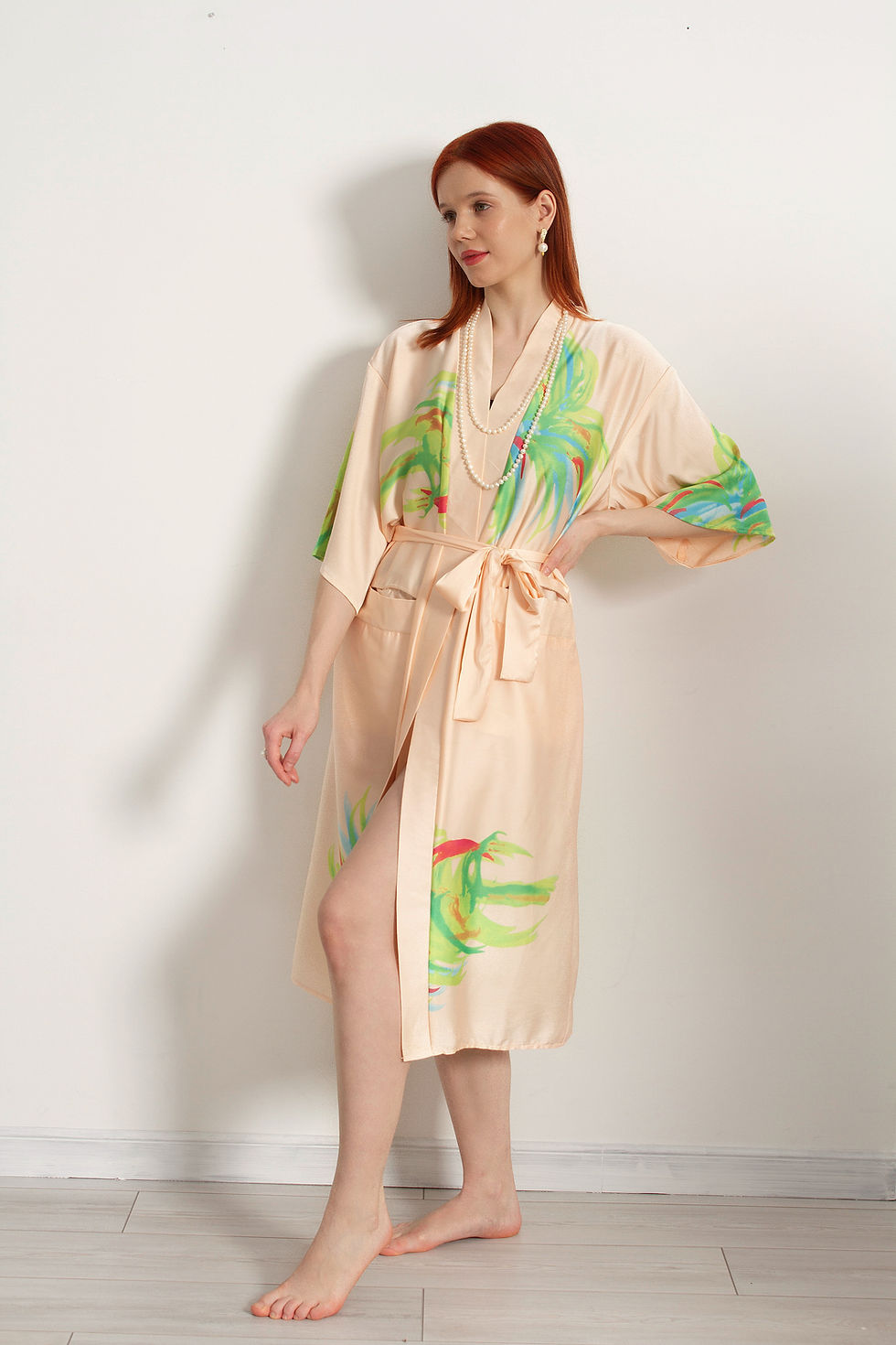 Thumbnail: The Amber Silk Floral Robes