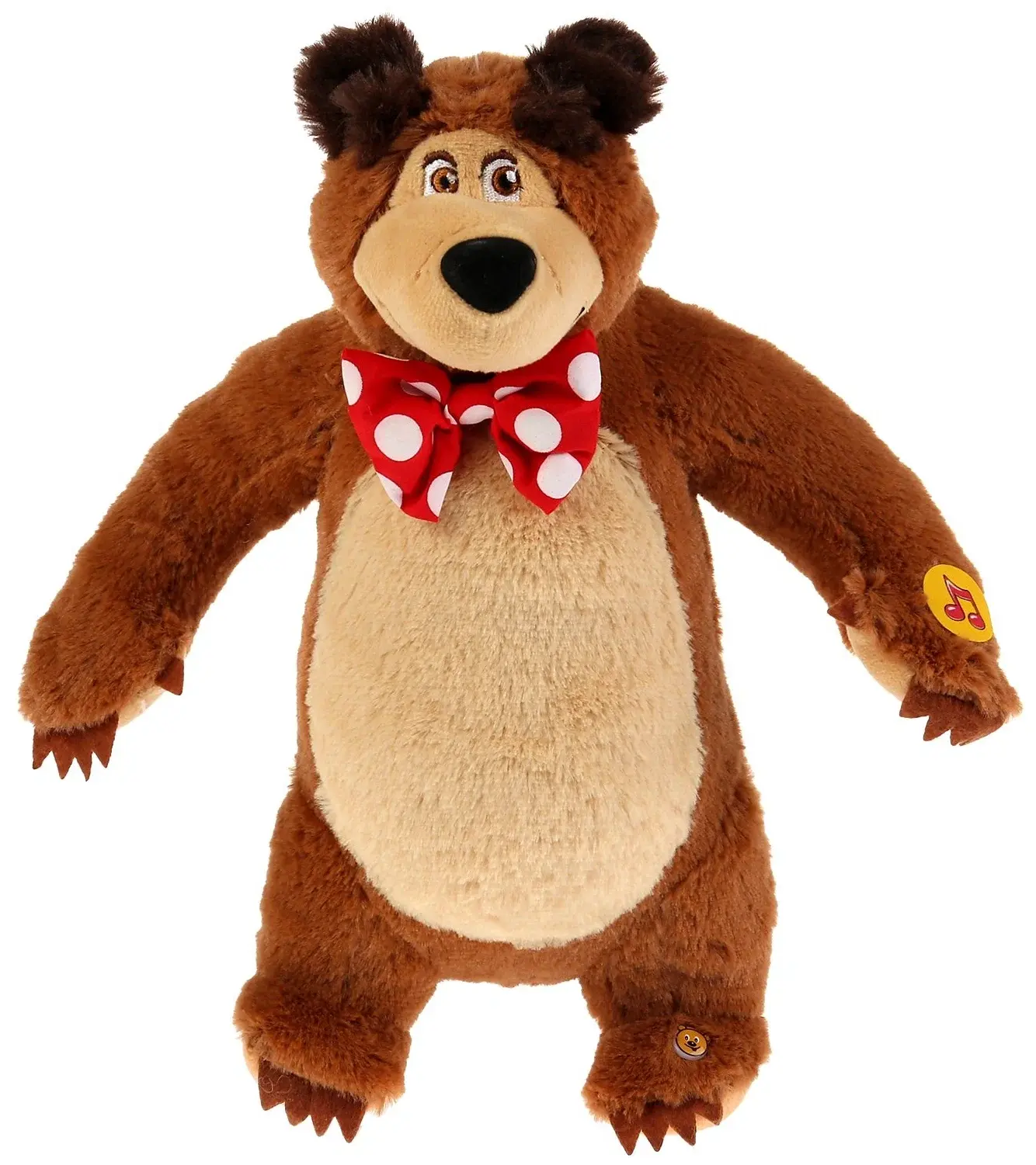 Masha and the Bear Masha Plush Bear, Toys for Kids, Ages 3+, Brown