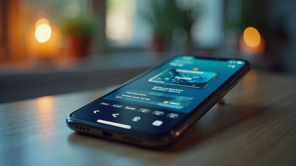 Close-up view of a smartphone displaying a product demonstration video